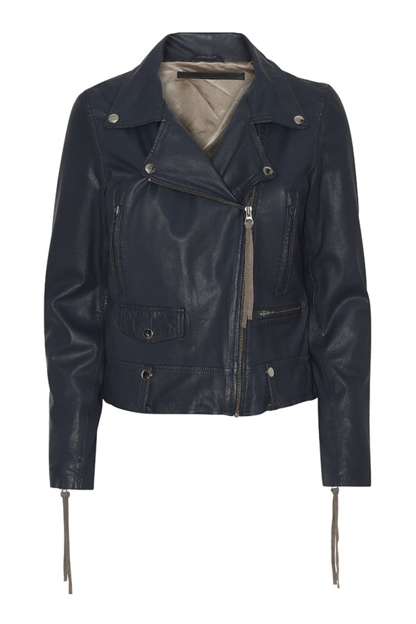 MDK Seattle New Thin Leather Jacket Blue