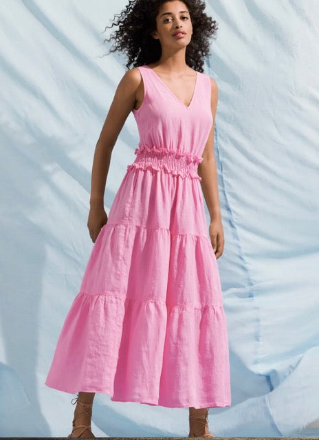 120% Lino Pink V front dress