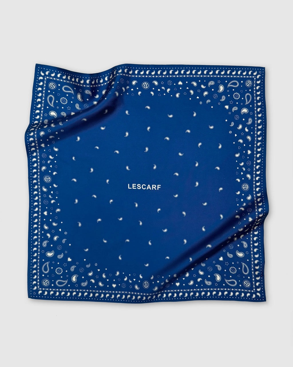 Le Scarf Paisley Scarf 50x50cm KleinBlue