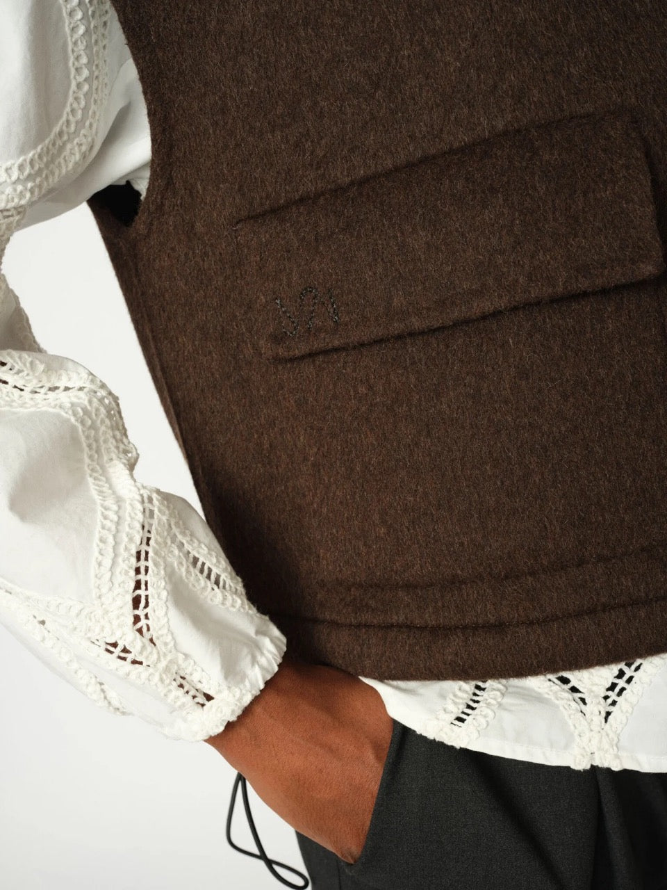 MosMosh MMElise Loisa Vest  Brown