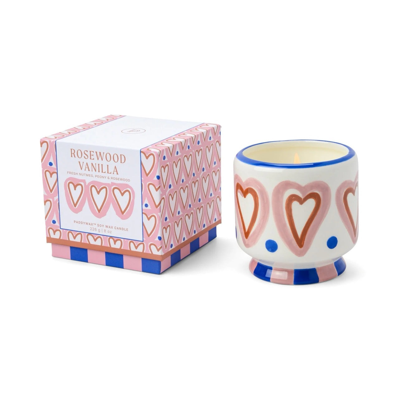 PaddyWax Ceramic Candle  Rosewood Vanilla