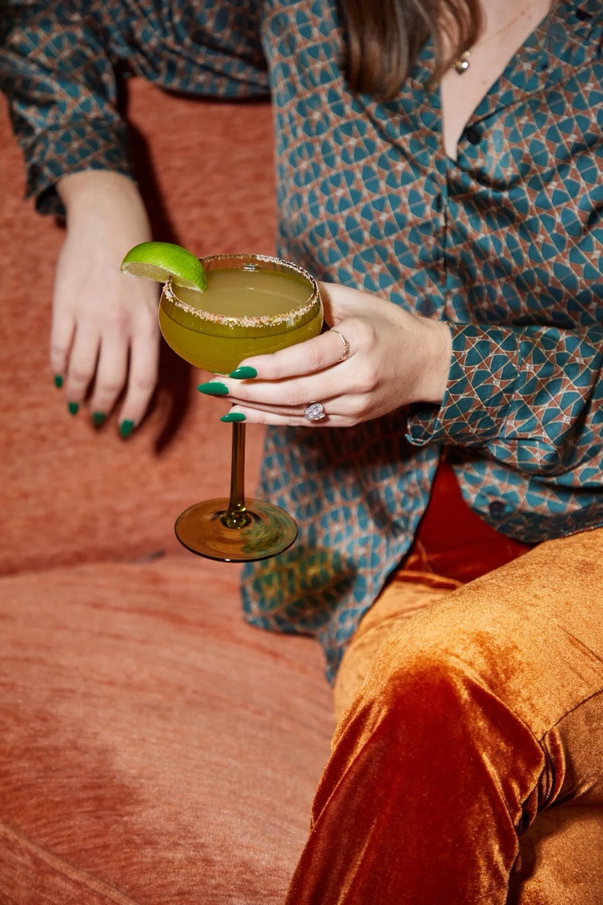 PaddyWax Lou Coupe Glass Olive