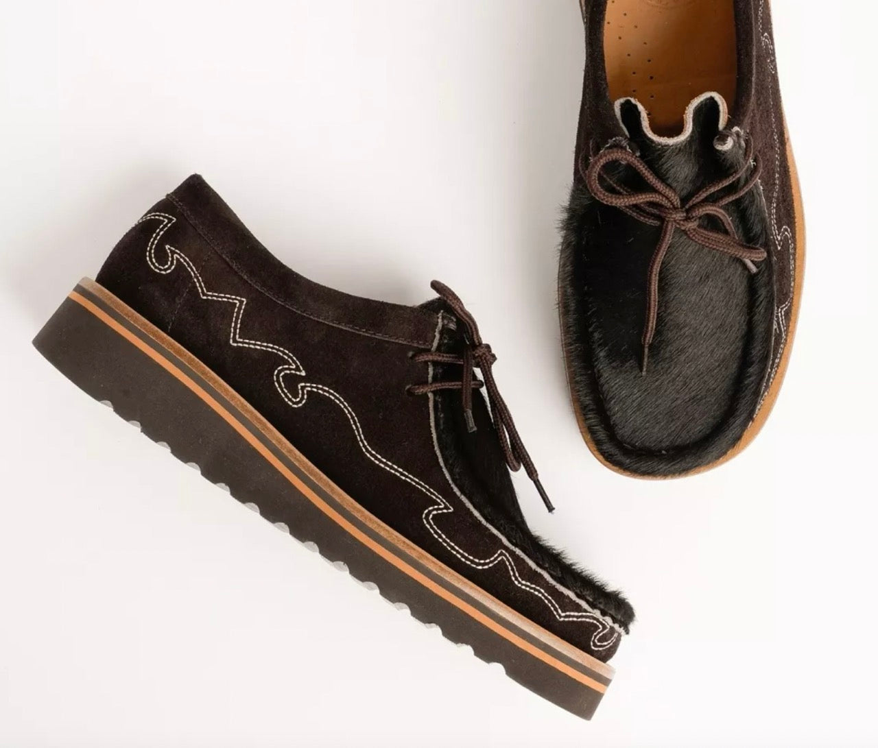 Penelope Chilvers Rise Suede Cowboy Shoe