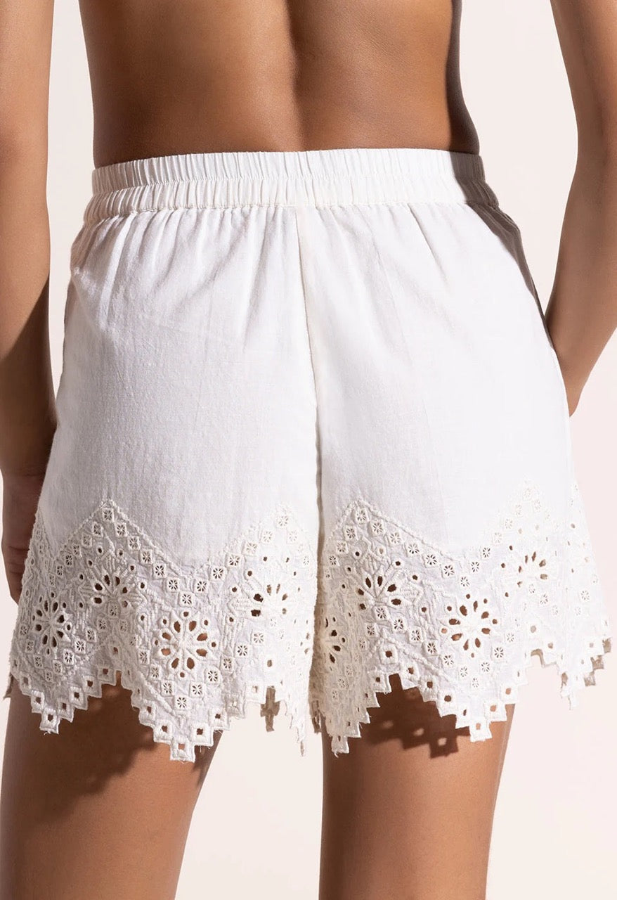 Scarlet Poppies Adorned Shorts