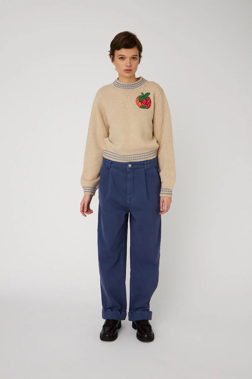 Stella Nova Sweater with Apple Embroidery