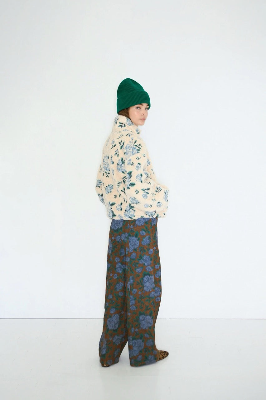 The Tiny Big Sister Roses Sherpa Jacket