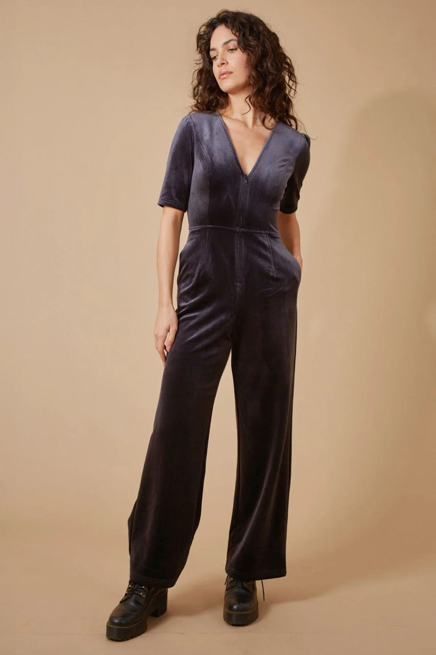 traffic People Clan Jumpsuit  Charcoal