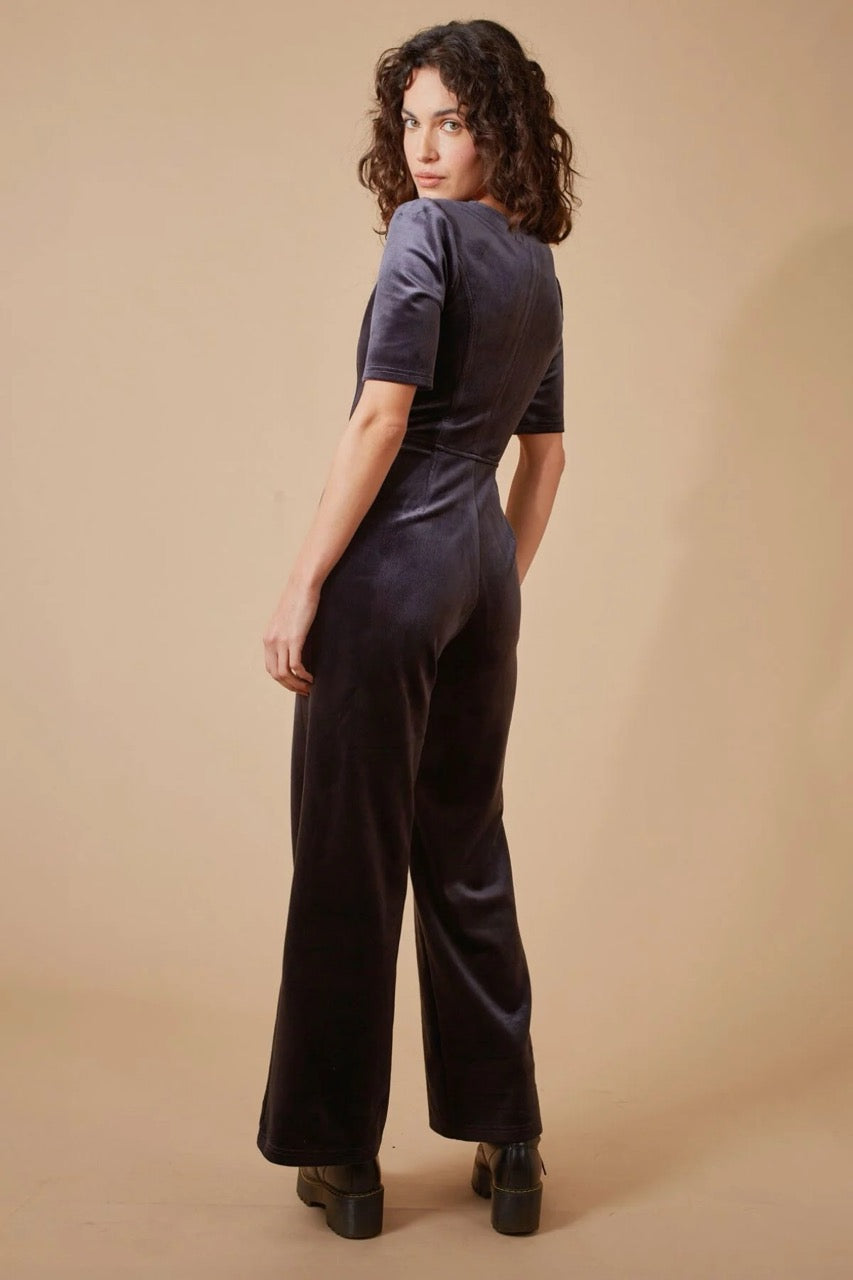traffic People Clan Jumpsuit  Charcoal